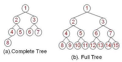 完全二叉树和满二叉树